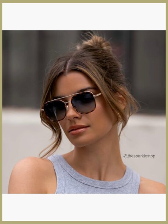 Polarized Square Aviator Sunglasses with Acetate & Stainless Steel Frame main image 6
